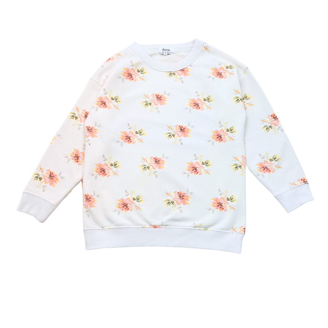 BONPOINT - White floral sweatshirt - 10 years