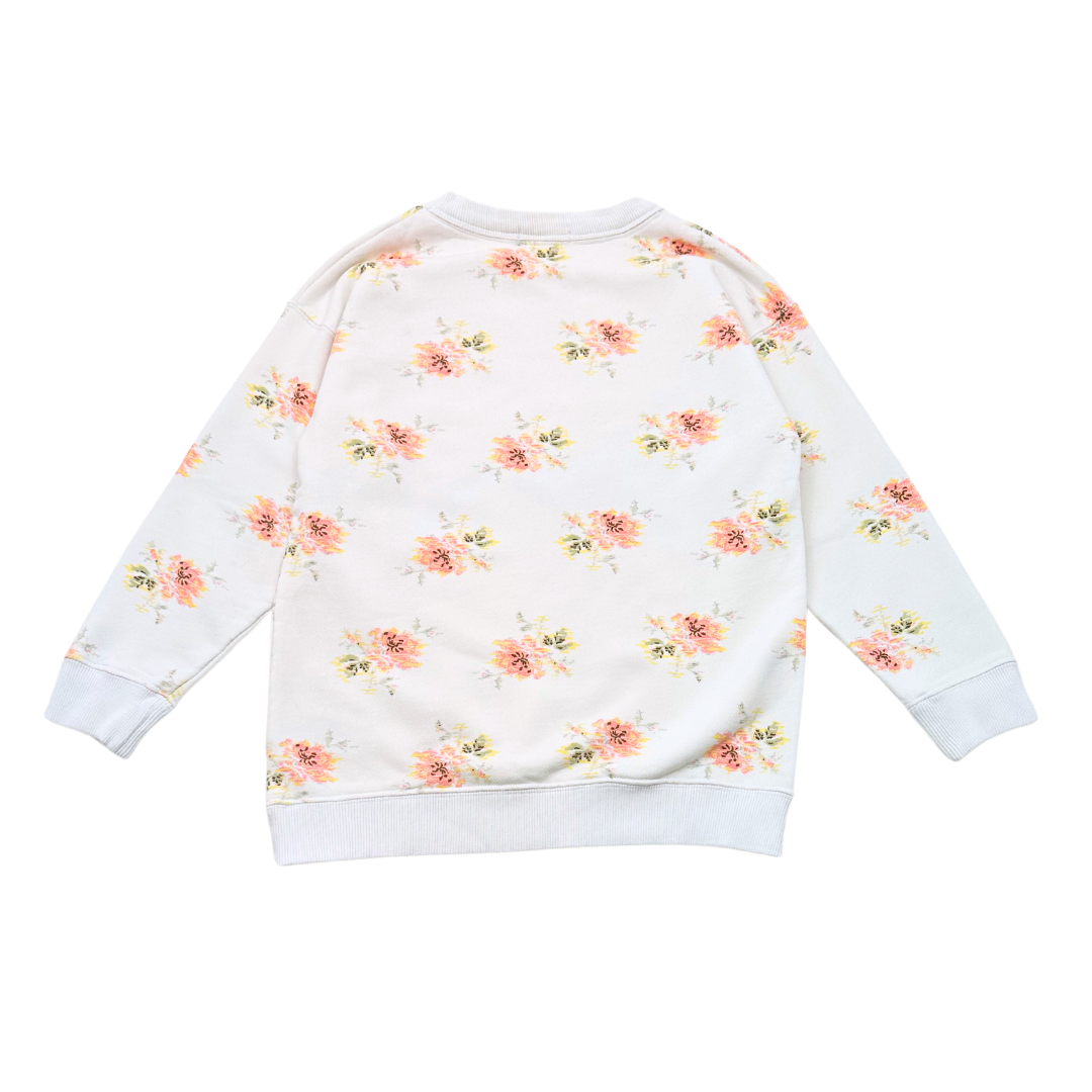 BONPOINT - White floral sweatshirt - 10 years
