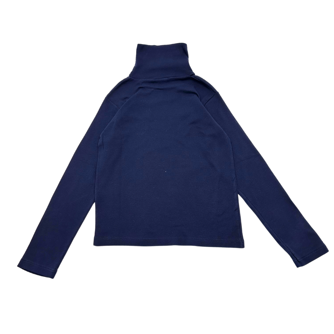 PETIT BATEAU - Navy blue long-sleeved t-shirt - 10 years