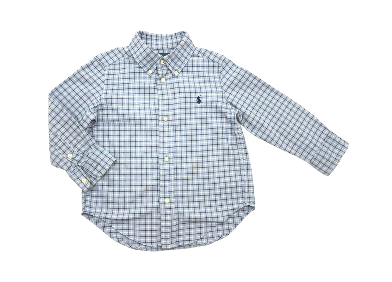 RALPH LAUREN - Chemise bleue rayée - 3 ans