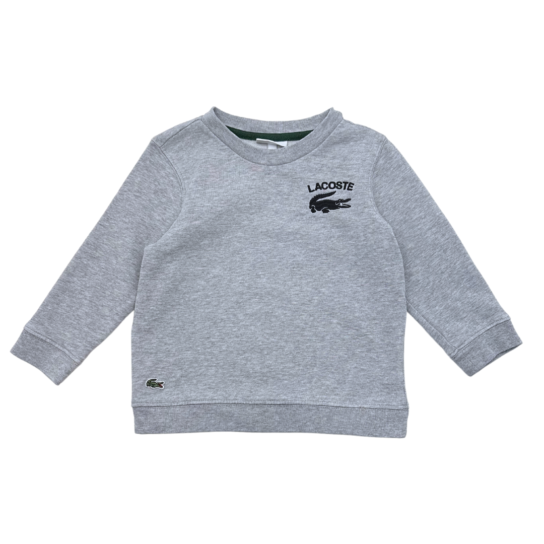 LACOSTE - Sweat gris - 3 ans