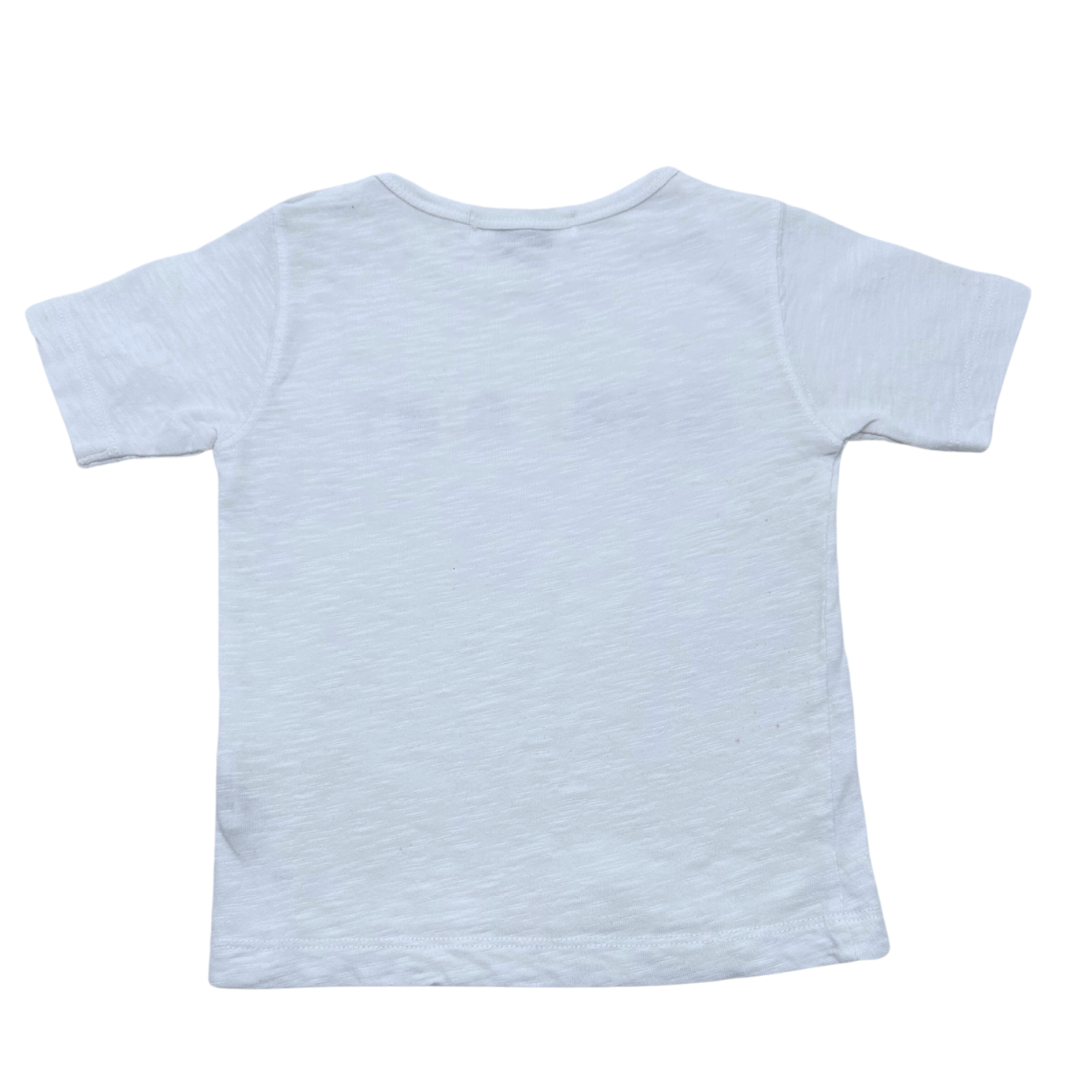 BONPOINT - T-shirt blanc imprimé "Bonpoint" - 18 mois