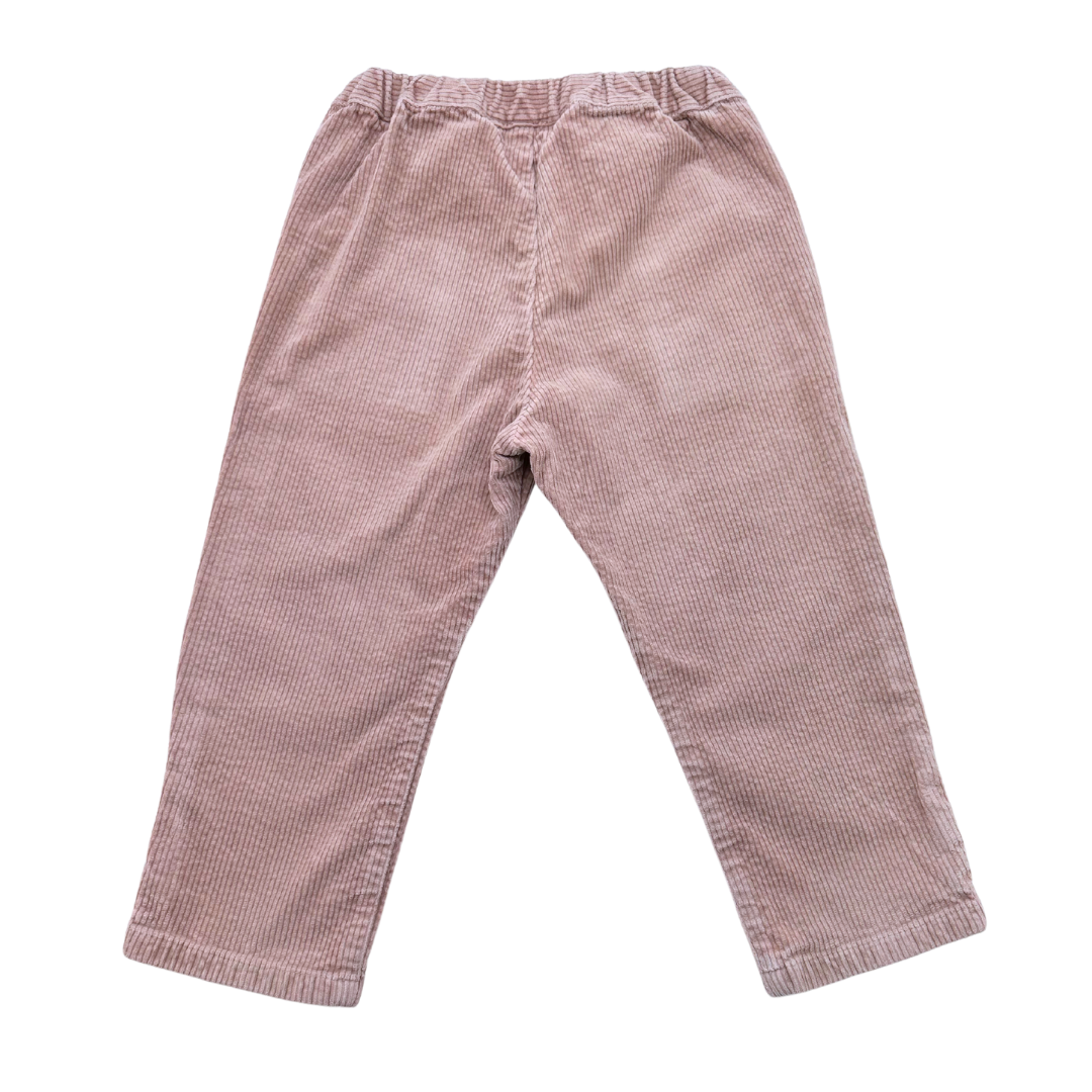 BONPOINT - Pantalon rose en velours - 3 ans