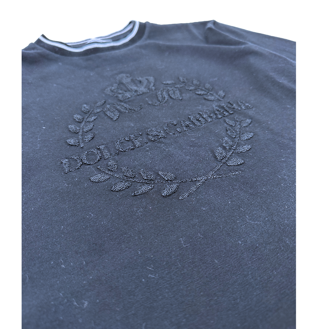 DOLCE & GABBANA - Schwarzes Langarm-T-Shirt - 4 Jahre