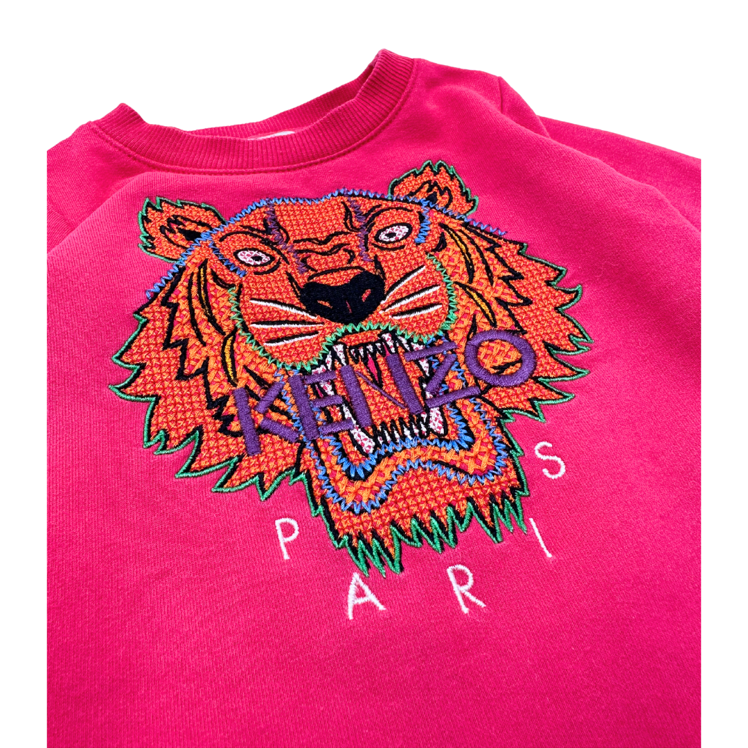 KENZO - Robe rose et tigre brodé - 6 mois