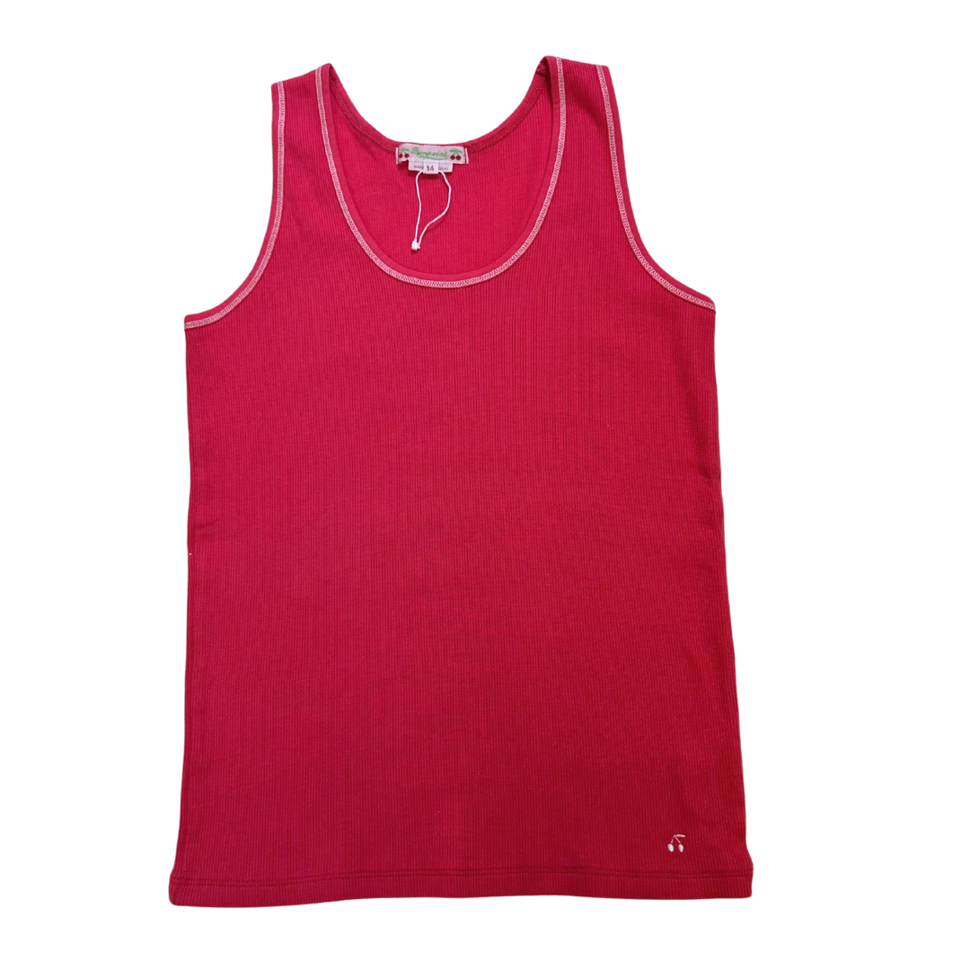 BONPOINT - Red tank top (new) - 14 years