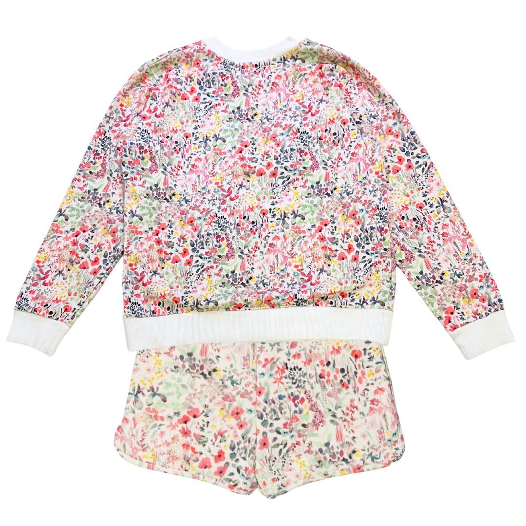 BONPOINT - Floral sweatshirt and shorts set - 14 years