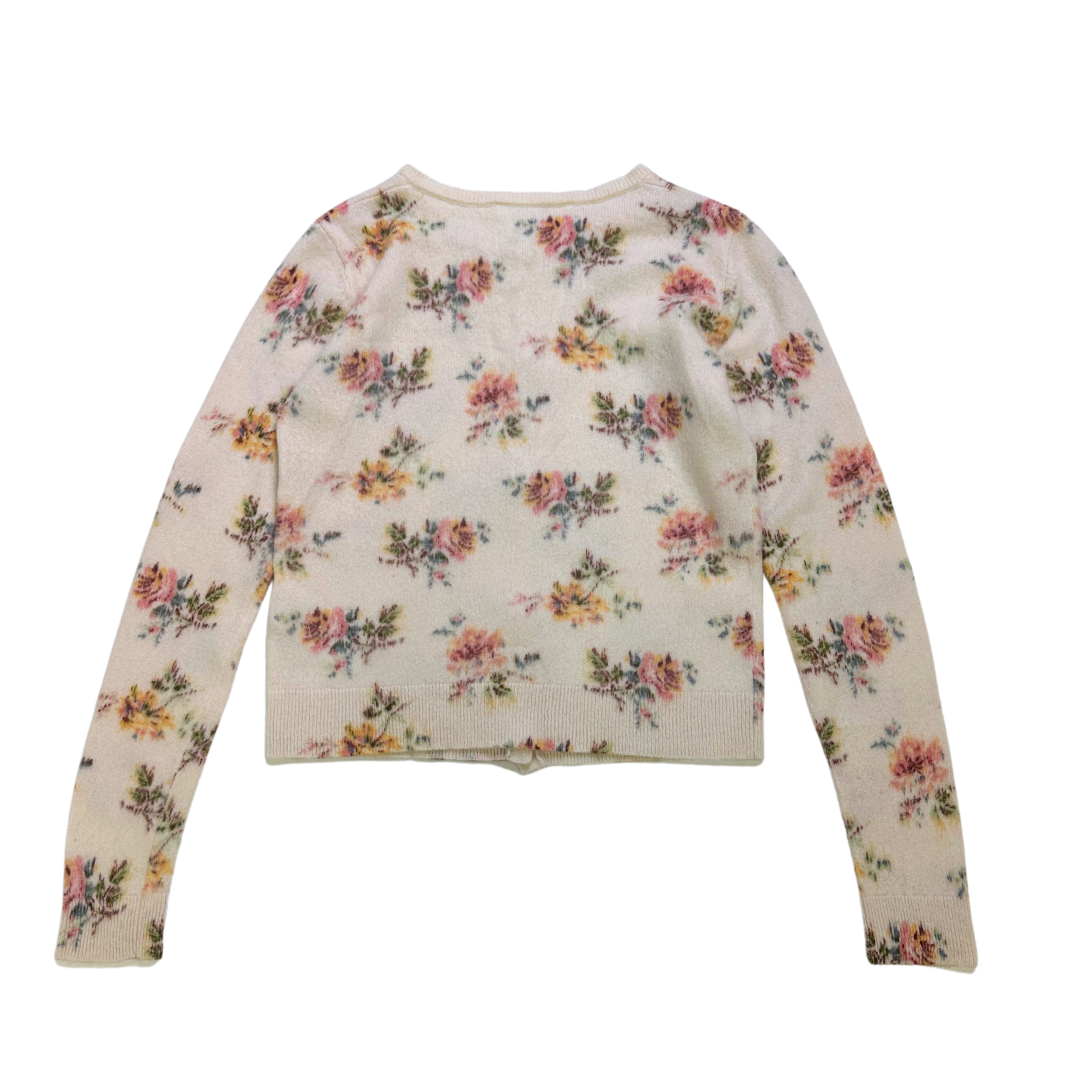 BONPOINT - Floral cashmere cardigan - 12 years