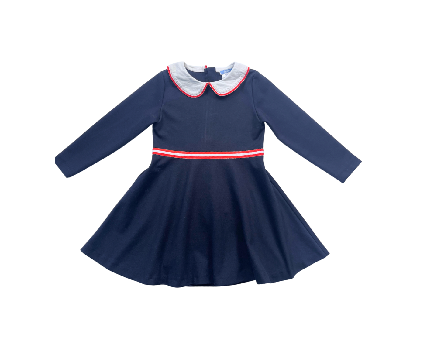 JACADI - Marineblaues Langarmkleid - 6 Jahre