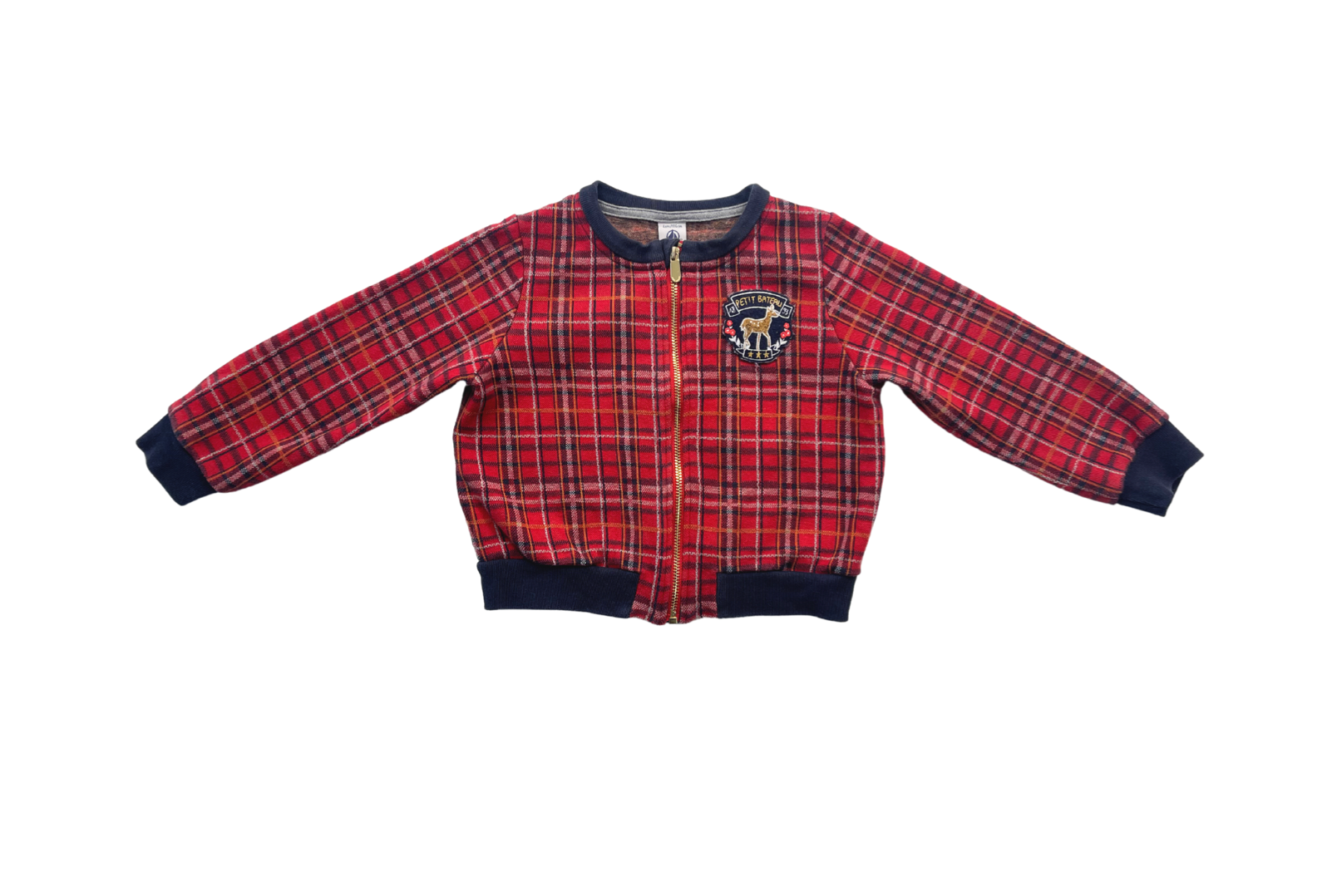 PETIT BATEAU - Karierte Weste aus Baumwolle - 4 Jahre