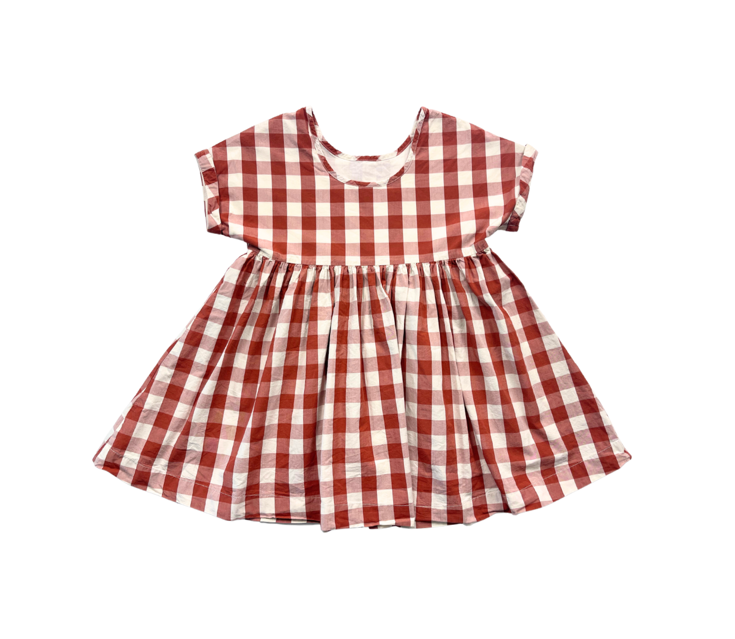 PETIT BATEAU - Rot kariertes Kleid - 6 Jahre