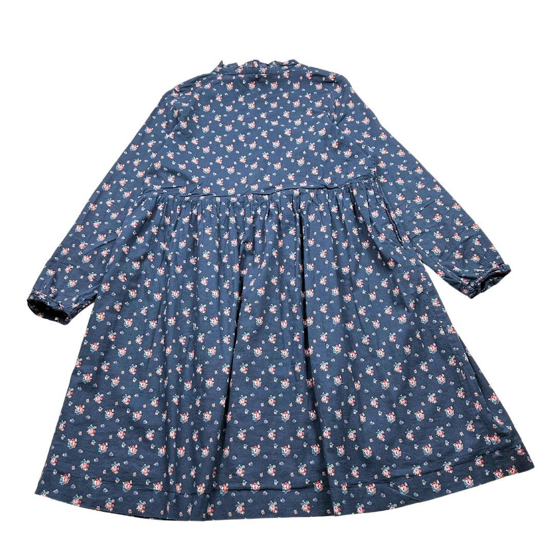 BONTON - Robe bleu marine à fleurs en coton - 12 ans