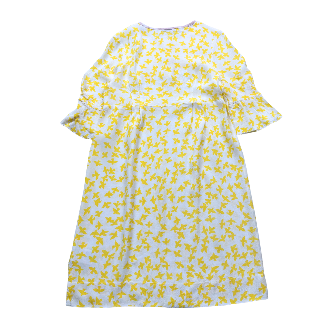 STELLA MCCARTNEY - Robe en viscose blanche et jaune - 8 ans