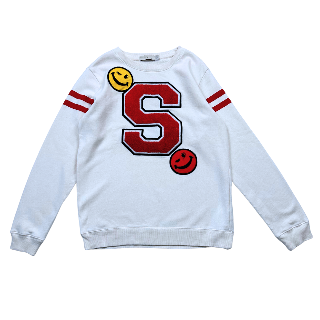 STELLA MCCARTNEY - Sweat en coton blanc et rouge - 10 ans
