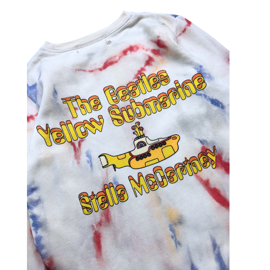 STELLA MCCARTNEY - Sweat beige en coton avec dessins imprimés (défaut) - 10 ans