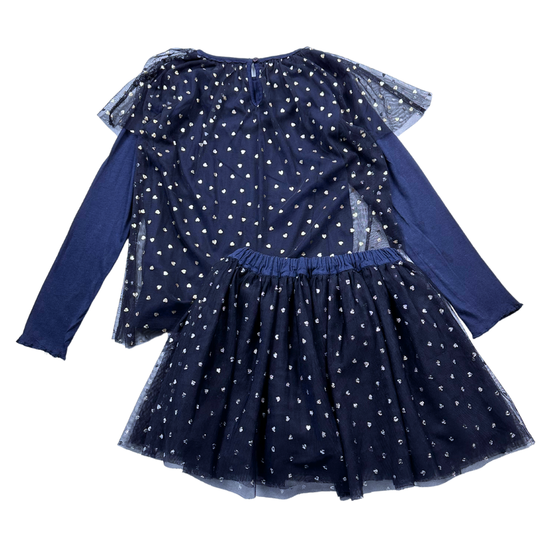 STELLA MCCARTNEY - Ensemble jupe et t-shirt en polyester et coton bleu - 10 ans