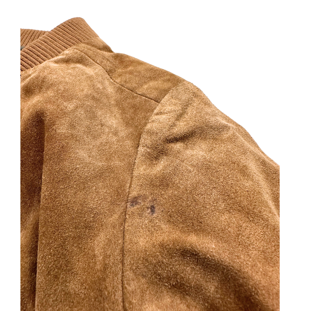 BONPOINT - Braune Bomberjacke aus Kalbsleder - 8 Jahre