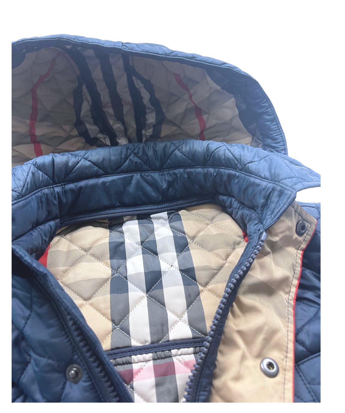 BURBERRY - Veste matelassée bleu marine - 10 ans