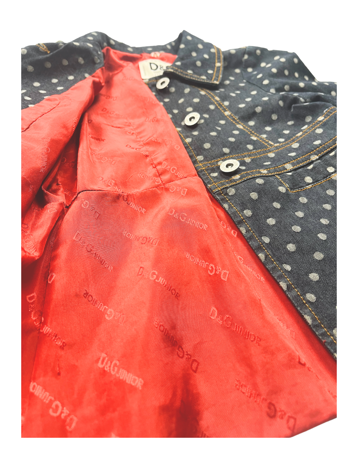 DOLCE & GABBANA - Veste en jean à pois - 8 ans