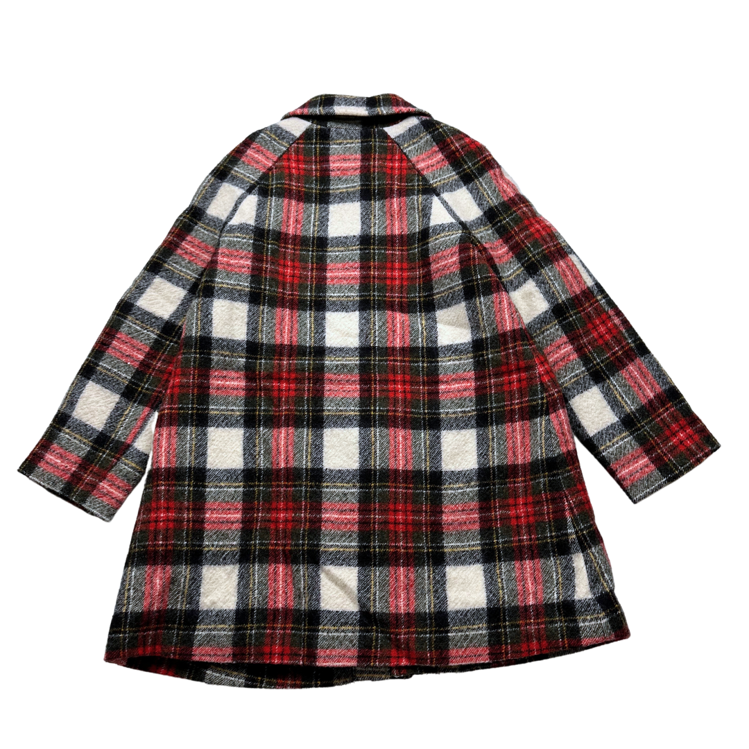 BONPOINT - Manteau écossais en laine, coton et polyester - 10 ans