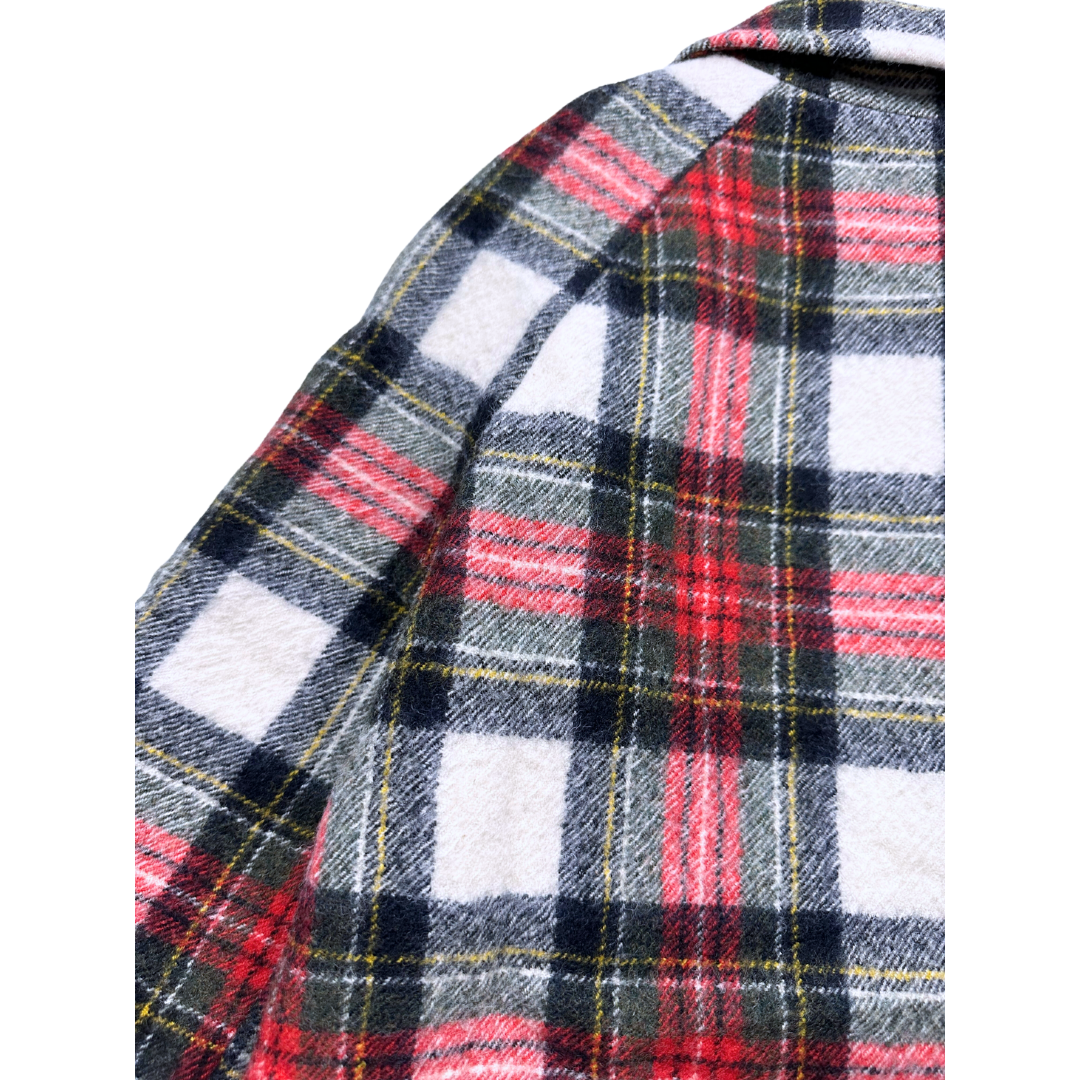 BONPOINT - Manteau écossais en laine, coton et polyester - 10 ans