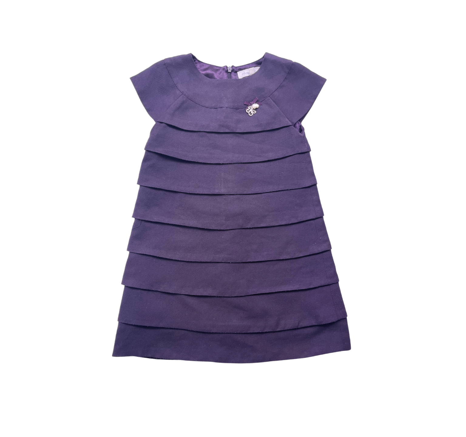 TARTINE & CHOCOLAT - Dickes lila Kurzarmkleid - 5 Jahre