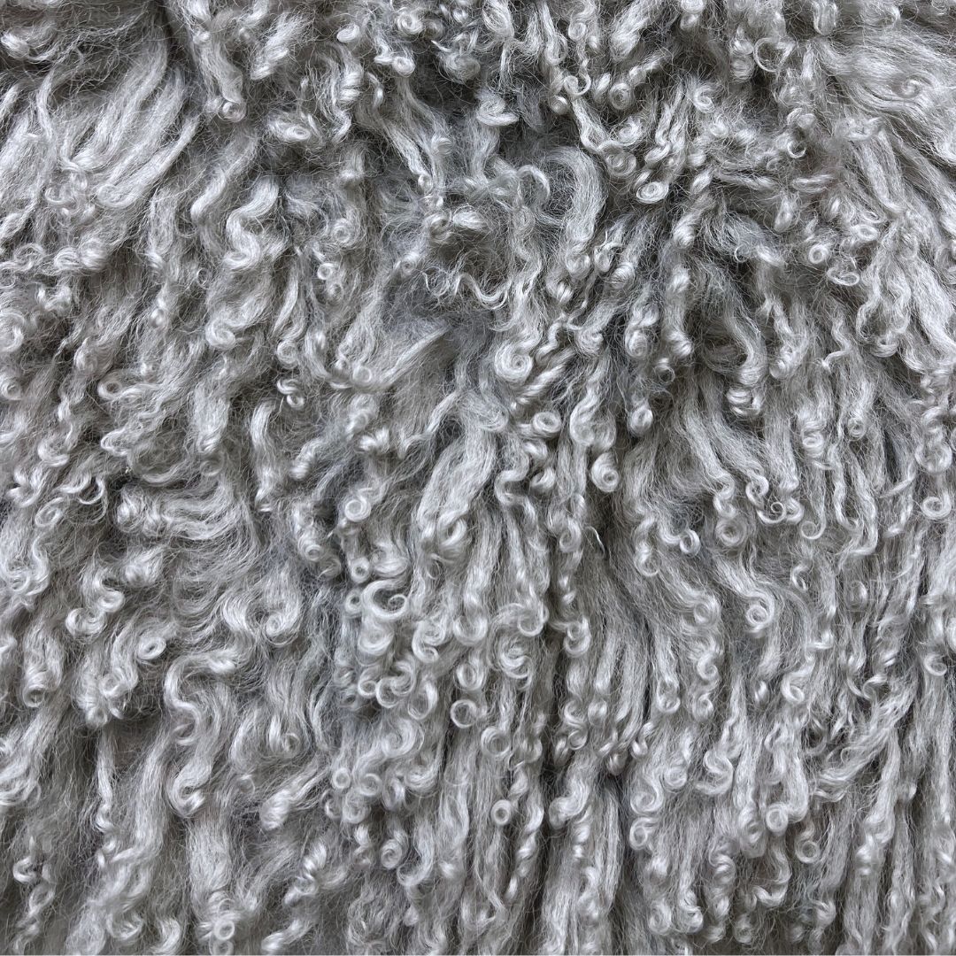 BONPOINT - Sleeveless jacket in grey fur-lined suede - 10/12 years