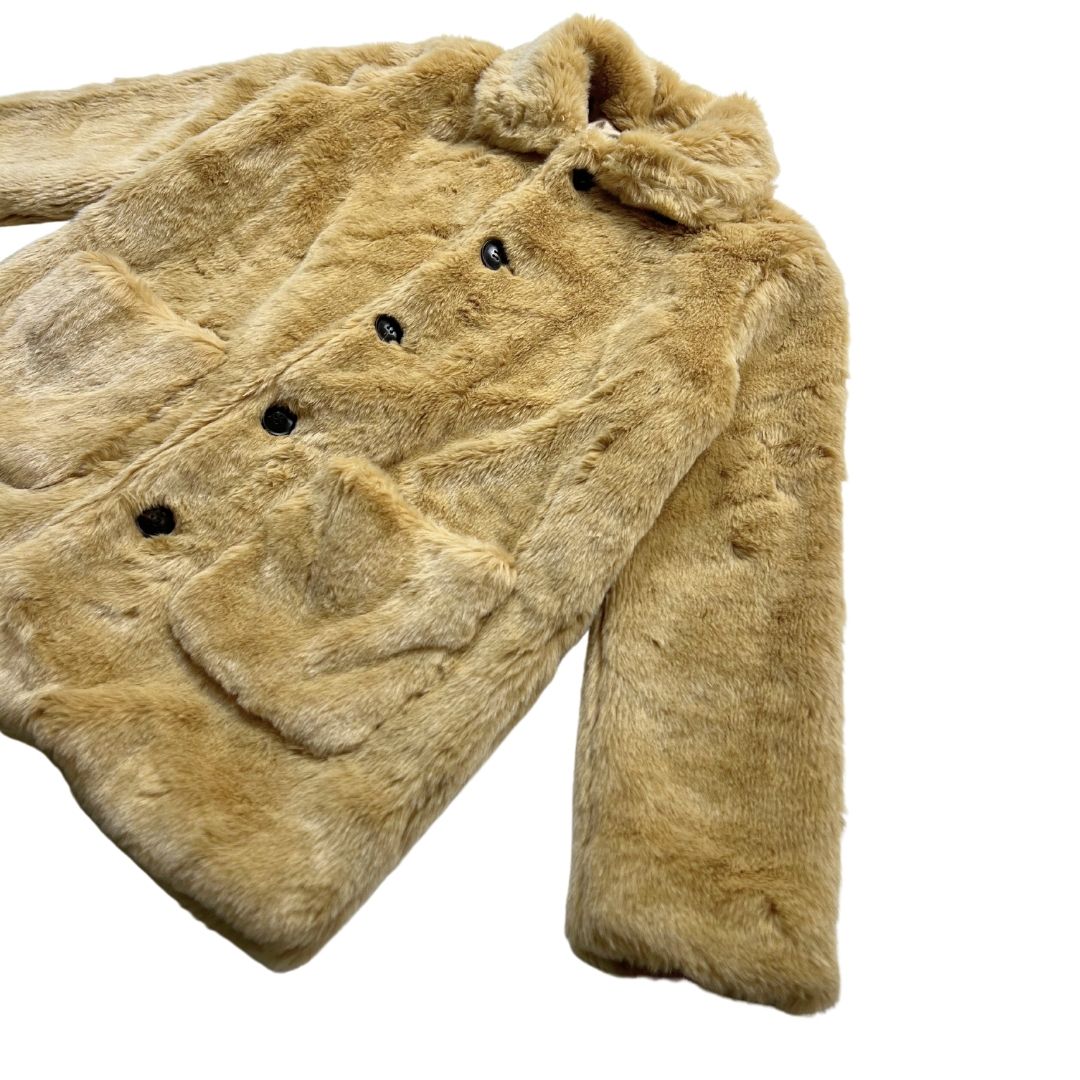 FINGER IN THE NOSE - Manteau/Veste longue en fausse fourrure beige caramel - 12/13 ans