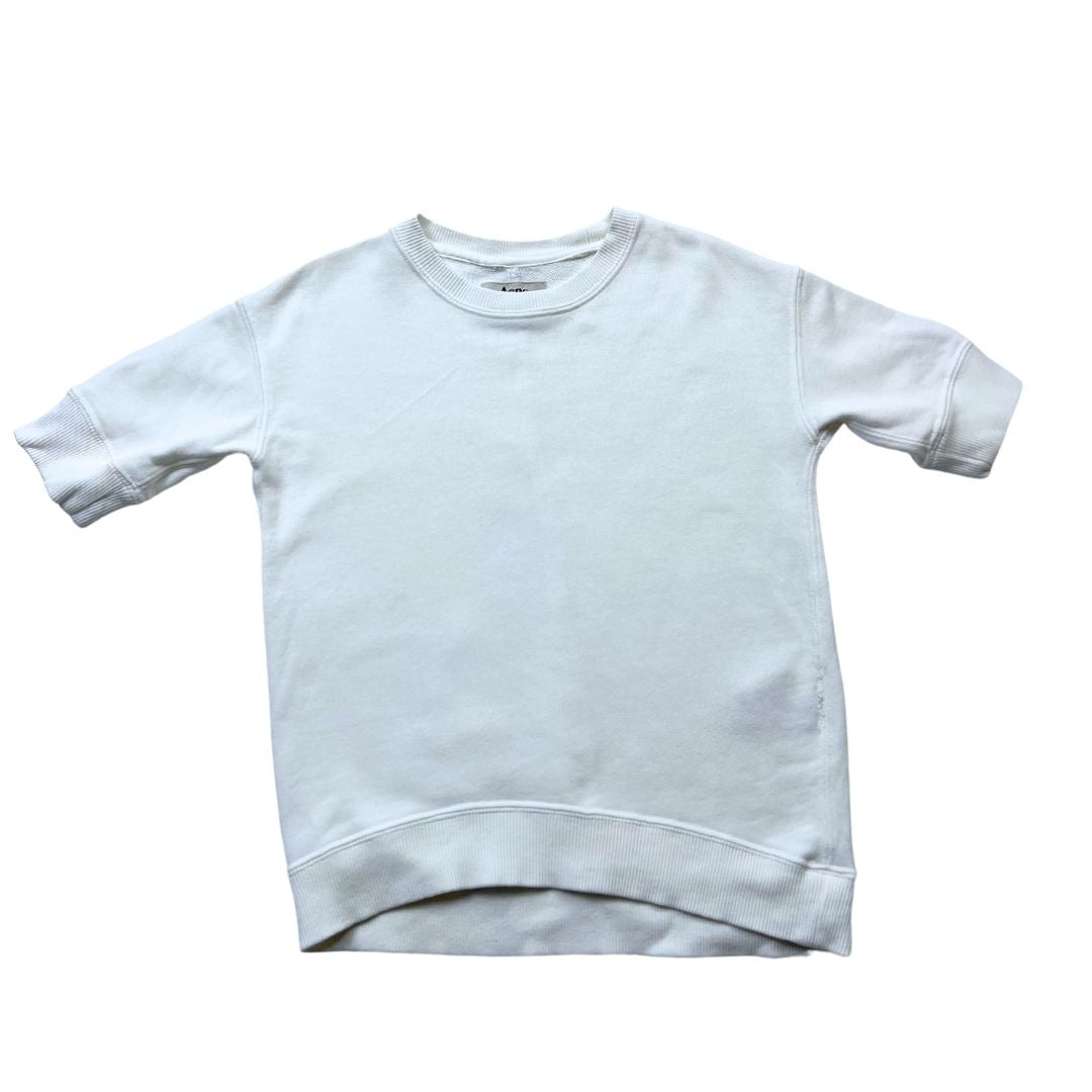 ACNE - Sweat manches courtes blanc - 6 ans