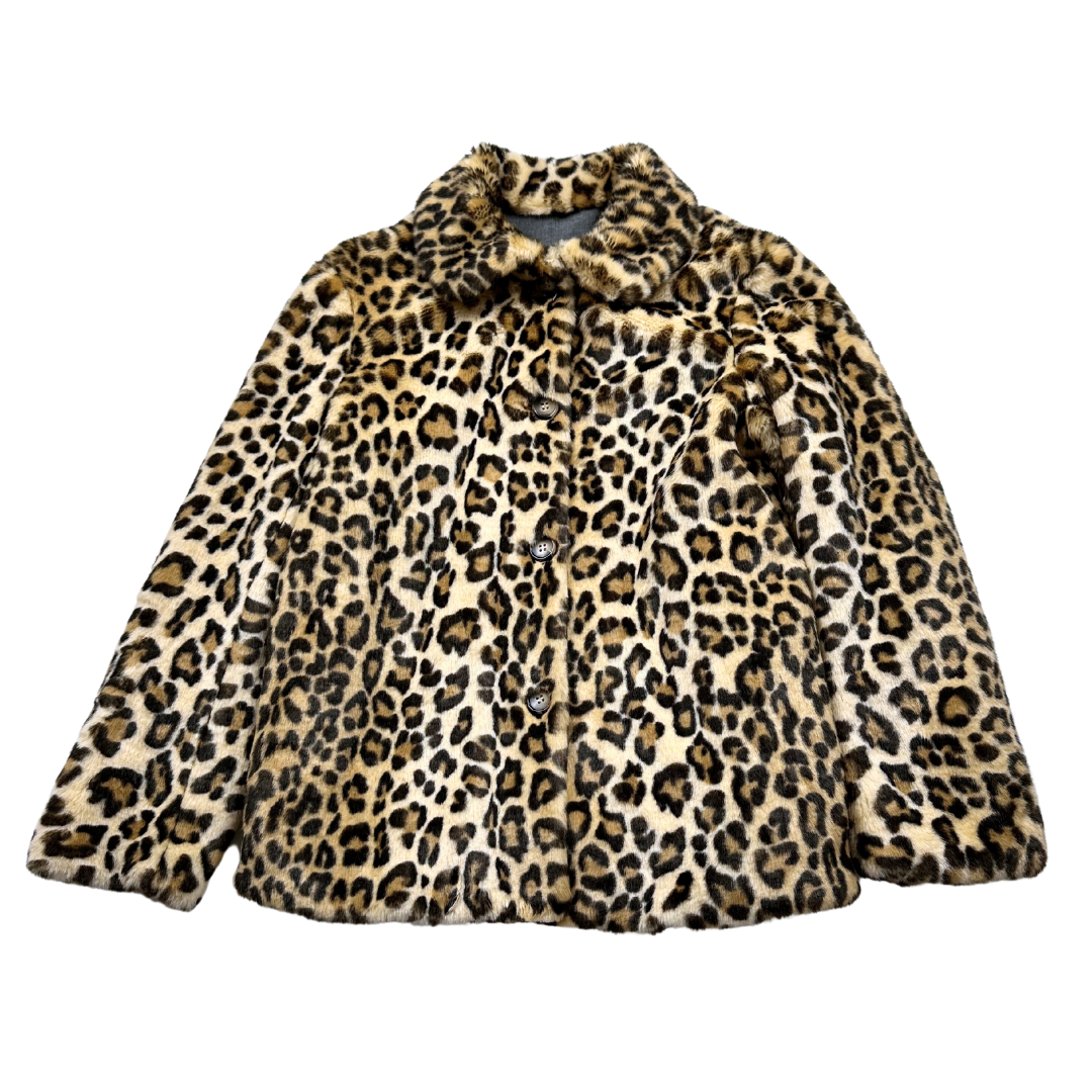 BONPOINT - Leopard Faux Fur Coat - 12 years