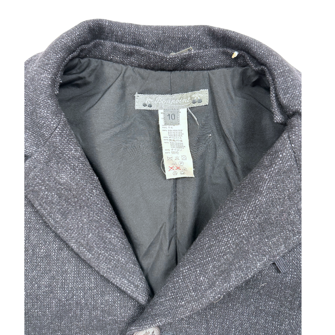 BONPOINT - Grey wool blazer jacket - 10 years