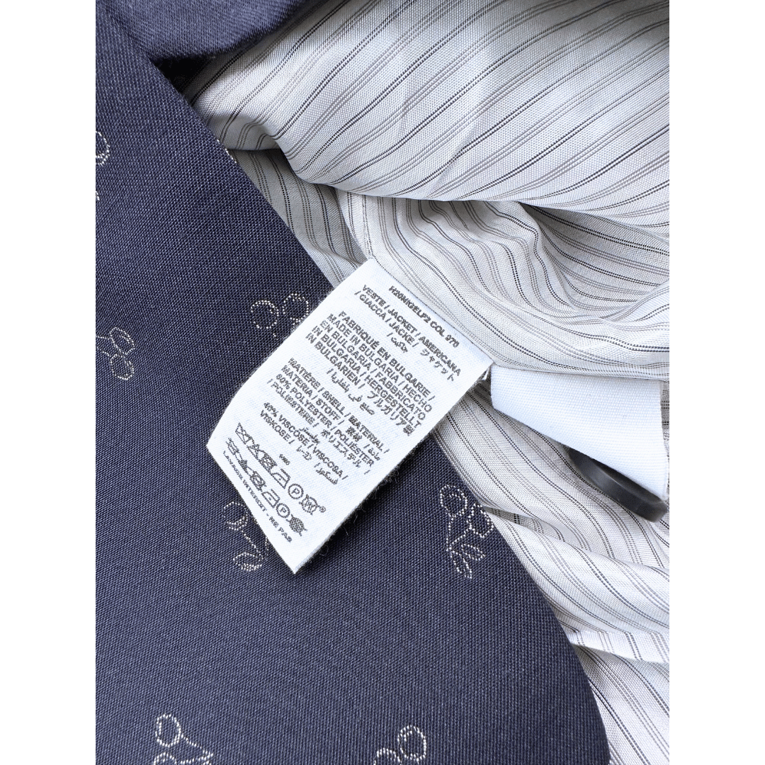 BONPOINT - Marineblaues und kirschrotes Blazer- und Hosenanzug-Set - 12 Jahre