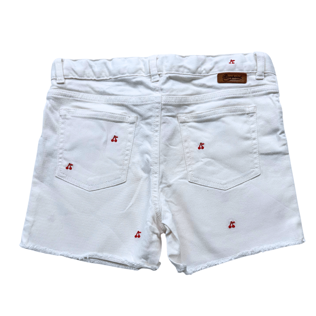 BONPOINT - White and red cherry shorts - 12 years