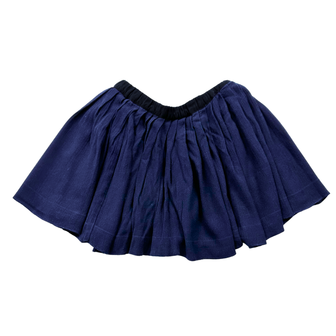BONPOINT - Navy blue pleated skirt - 10 years