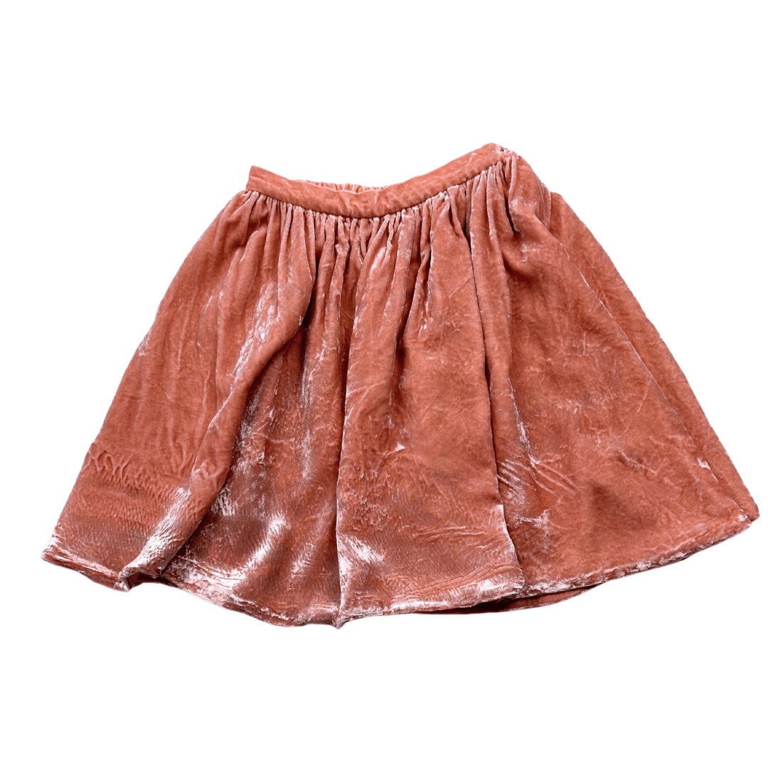 BONPOINT - Pink velvet skirt - 10 years