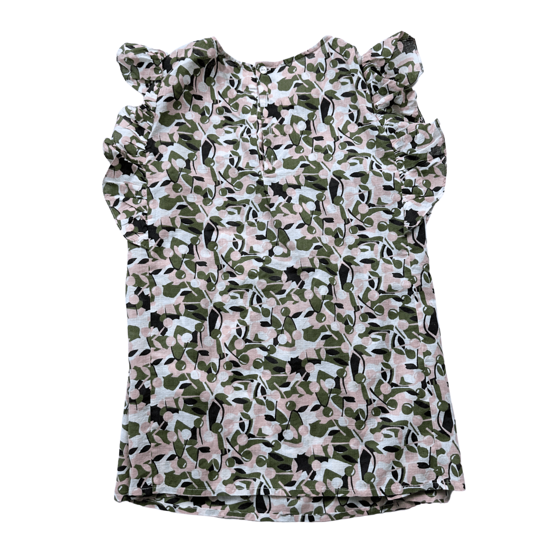 BONPOINT - Green, pink and white blouse - 14 years