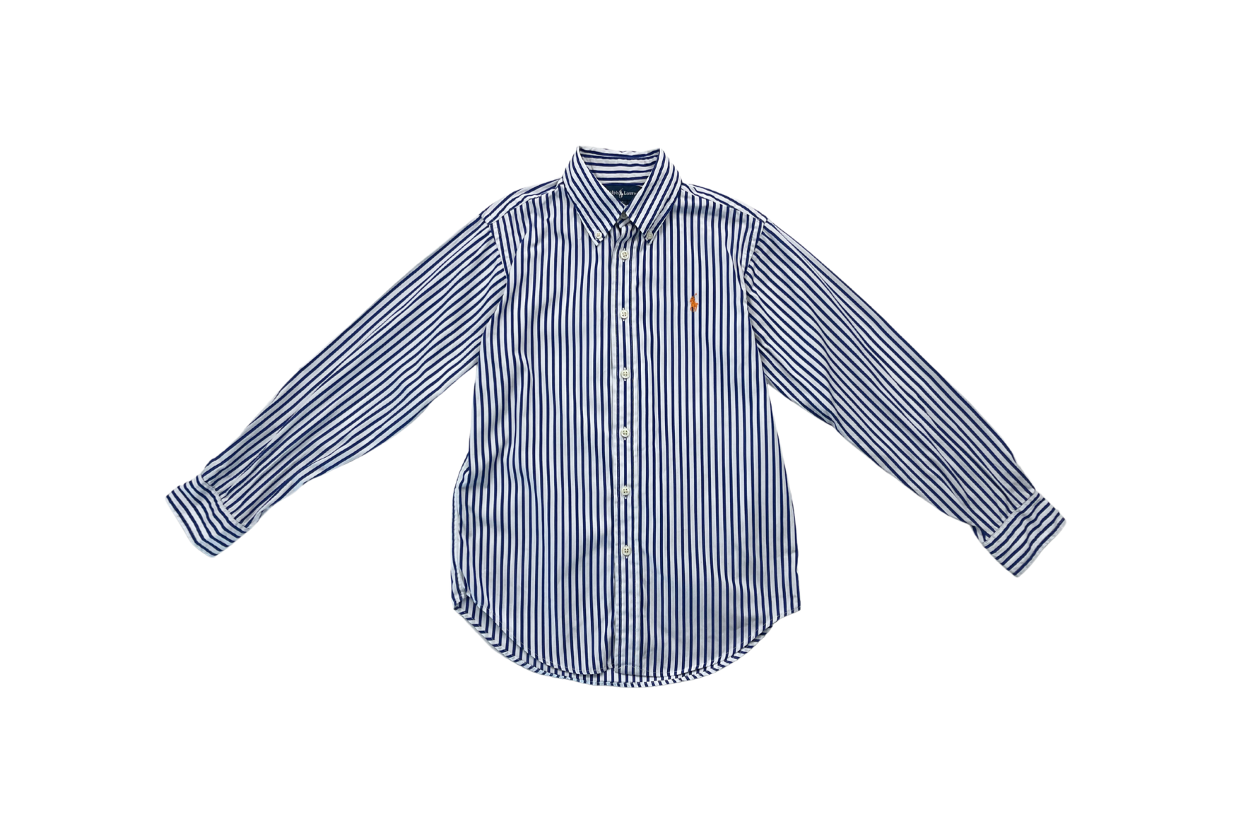 RALPH LAUREN – Chemise à rayures bleues – 12 ans