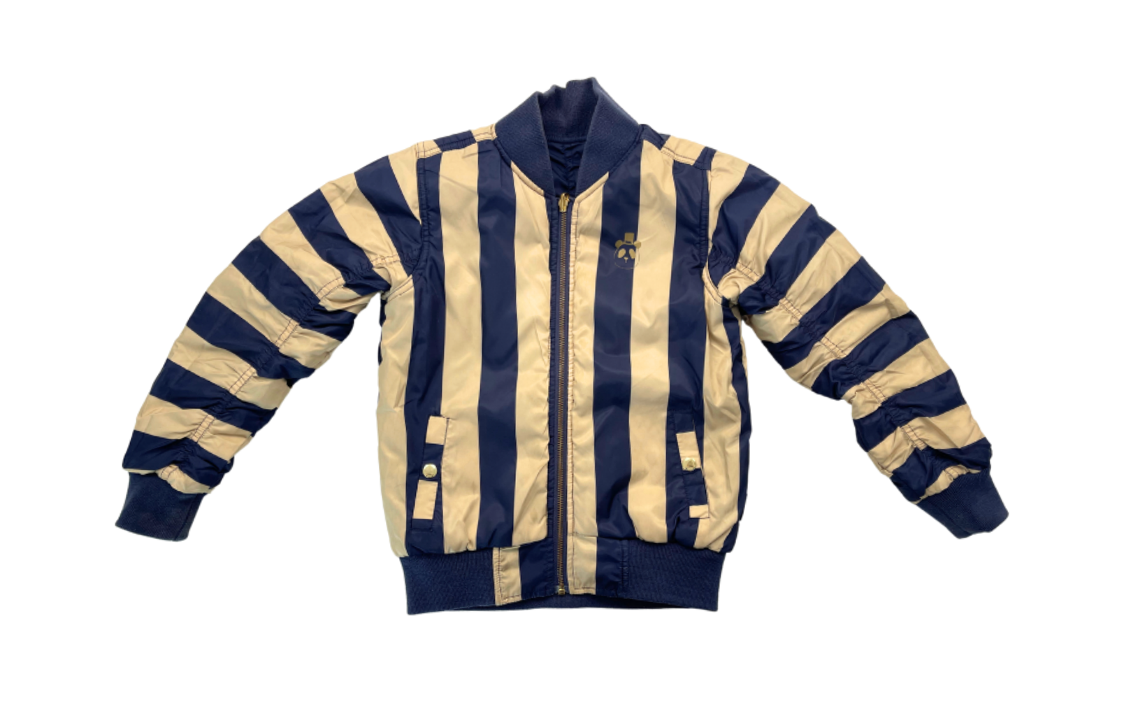 MINI RODINI – Bombers réversible bleu marine / à rayures – 8 ans