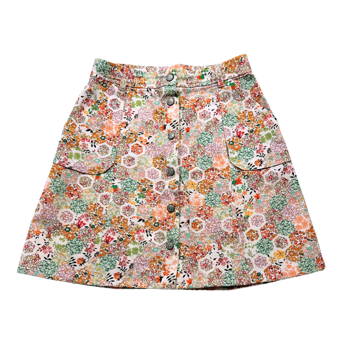 BONPOINT - Jupe en jean multicolore à fleurs - 12 ans