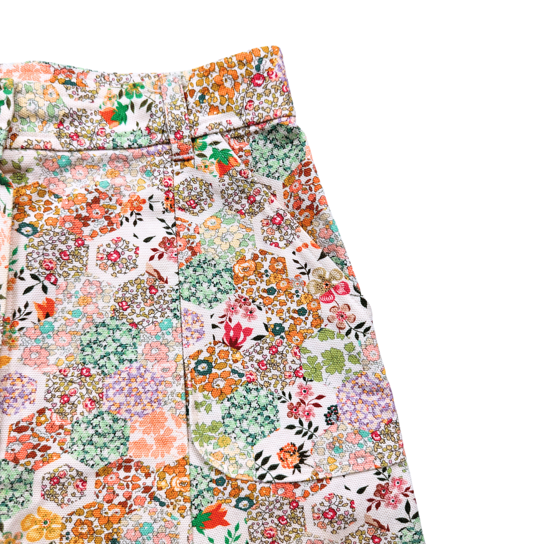 BONPOINT - Jupe en jean multicolore à fleurs - 12 ans