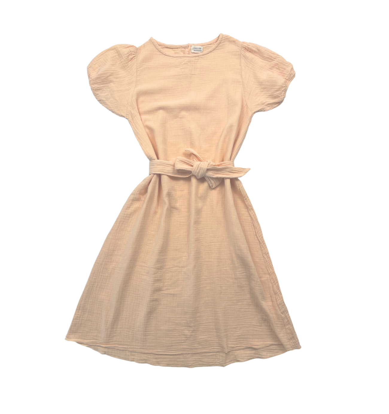 LANG LEBE DIE KÖNIGIN – Lachsfarbenes langes Kleid aus Baumwollpopeline – 12 Jahre