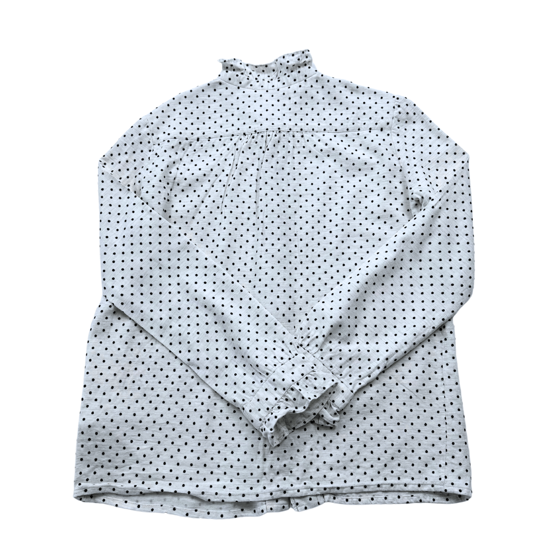 BONPOINT - Schwarz-weiß gepunktete Bluse - 12 Jahre