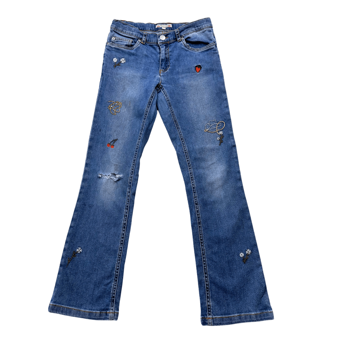 BONPOINT - Jean bleu avec broderies - 12 ans