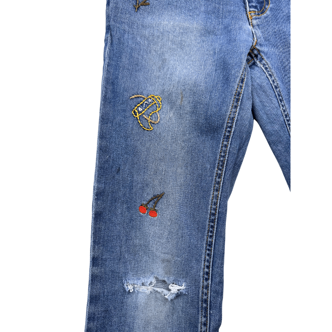 BONPOINT - Jean bleu avec broderies - 12 ans