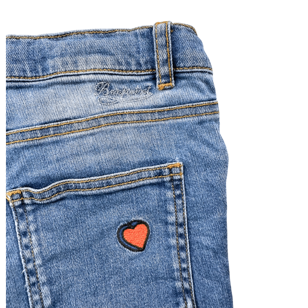 BONPOINT - Blue jeans with embroidery - 12 years