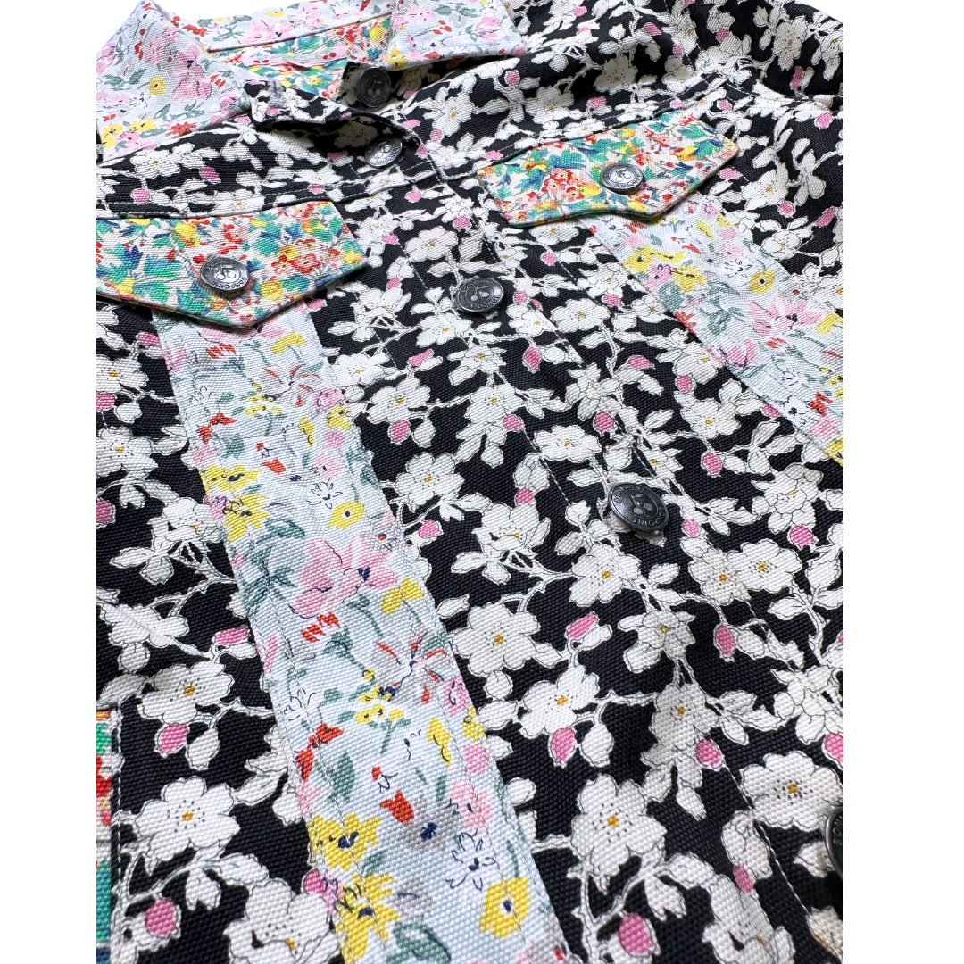 BONPOINT - Veste en jean multicolore à fleurs - 12 ans