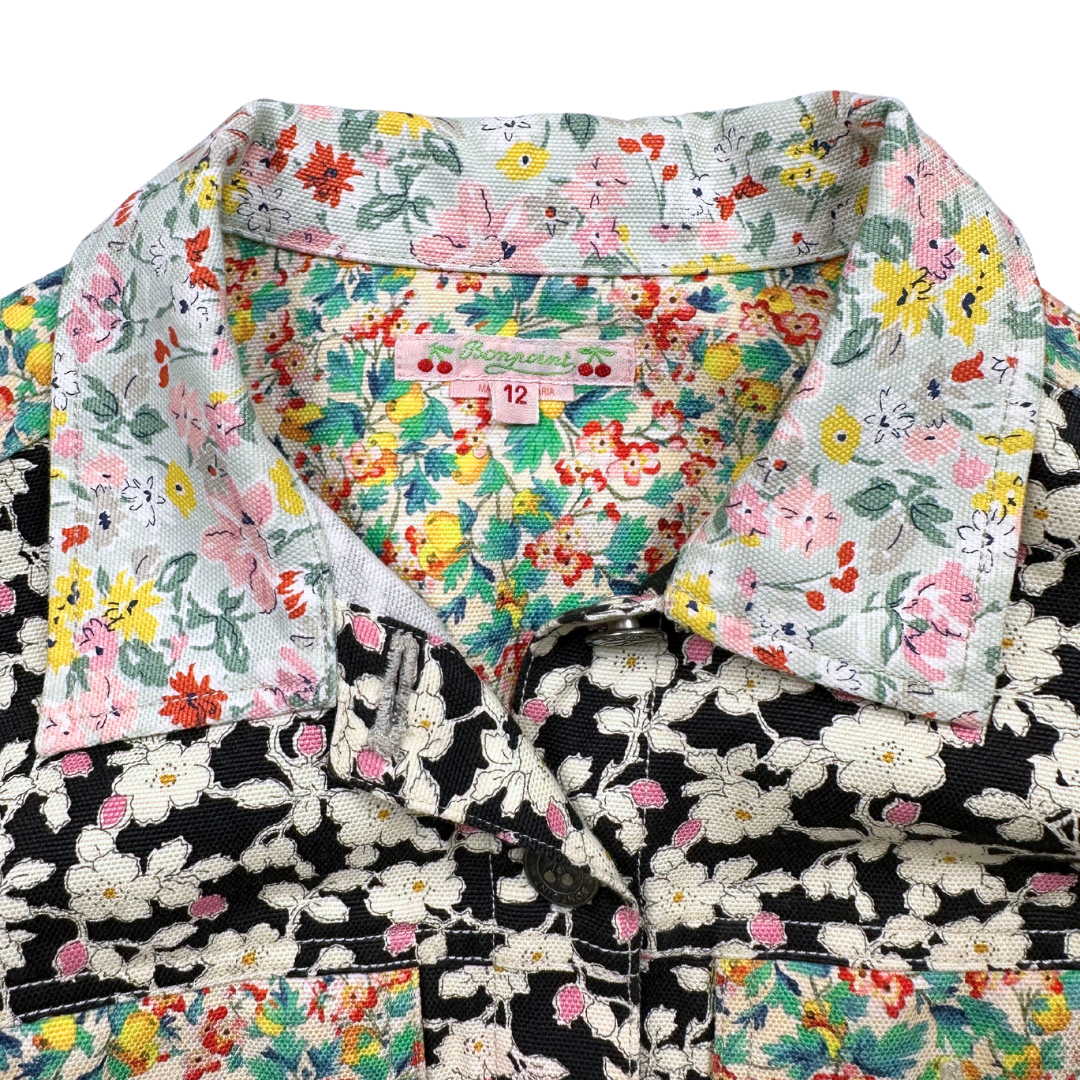 BONPOINT - Multicolored floral denim jacket - 12 years