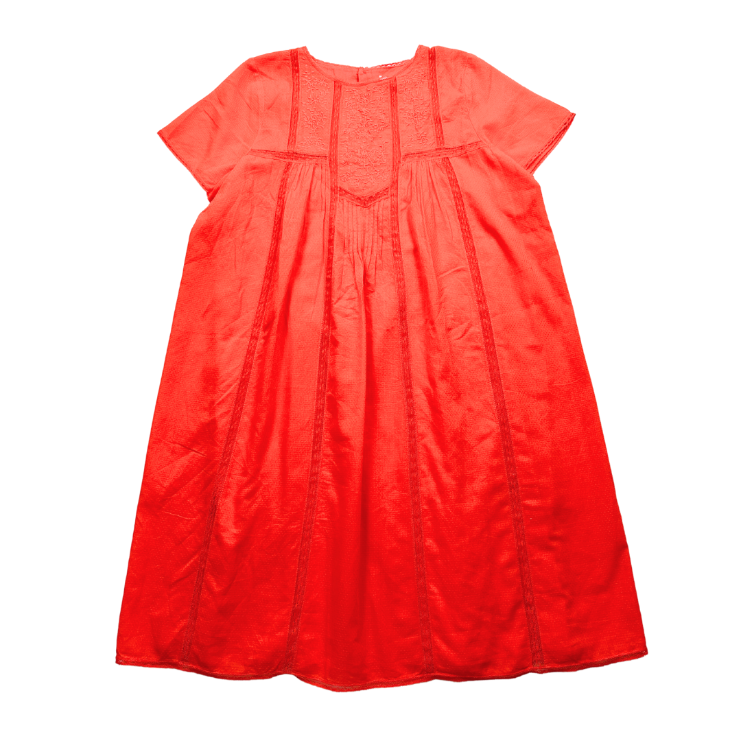 BONPOINT - Robe corail brodée - 14 ans