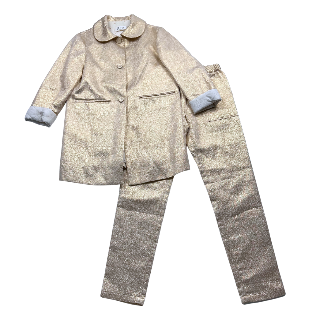 BONPOINT - Ensemble veste et pantalon doré - 12 ans