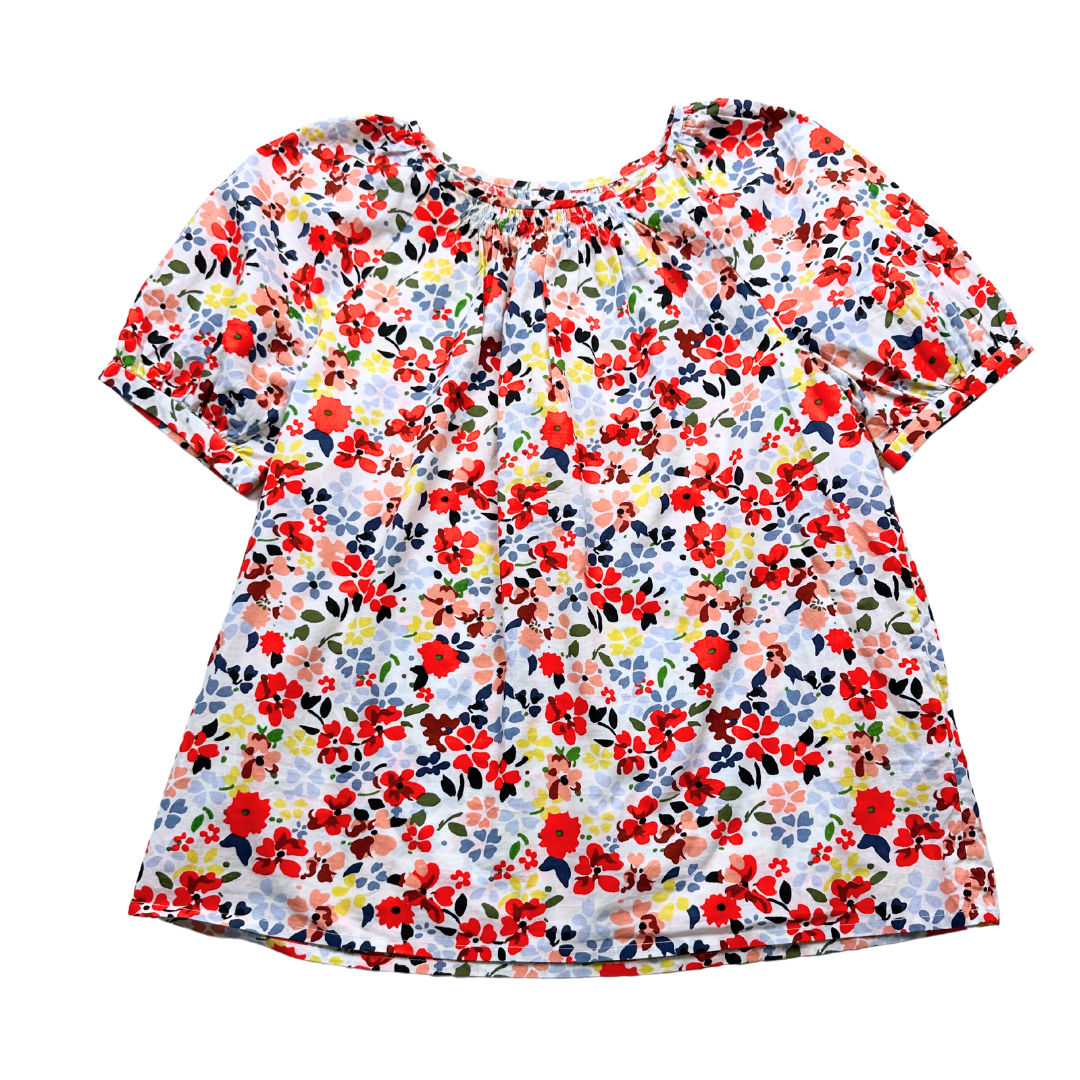 BONPOINT - Blouse blanche à fleurs multicolores - 14 ans